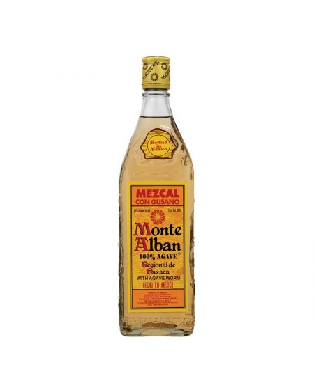 MEZCAL MONTE ALBAN WITH AGAVE WORM 70CL